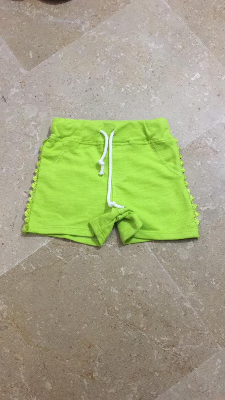 Lime Green Baby Girl Short