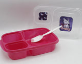 Unicorn Lunch Box With Three Portions & Spork (KC5273)