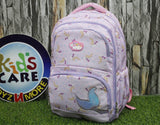 Printed Waterproof School Bag for Grade-3 & 4 Girls Purple (LF-182)