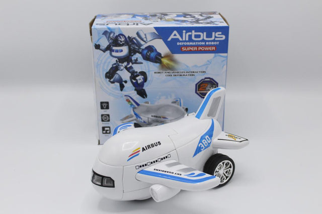 Air Bus Aeroplane Deformation Robot Battery Operated Toy (8995)