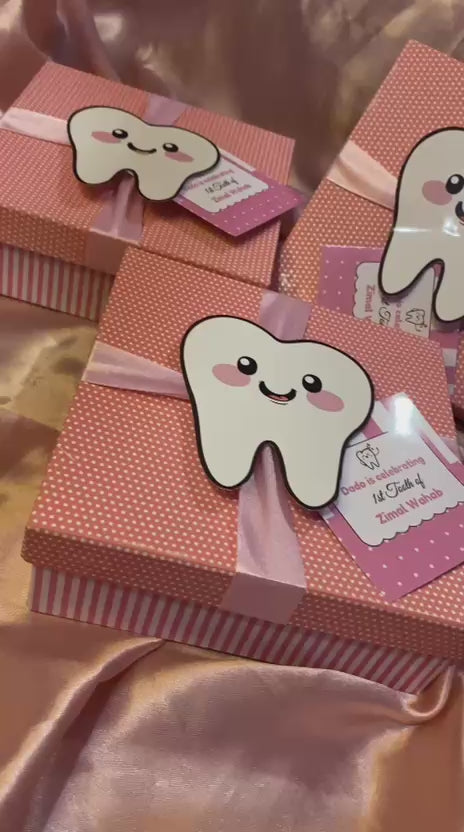 Smiley Tooth First Tooth Celebration Box - With Bag