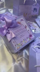 Lavender Blossom Baby Announcement Box - With Bag