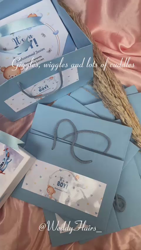 Teddy Baby Announcement Box - Without Bag