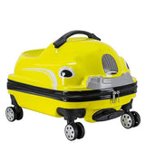 Ride-On Car Shaped Travel Suitcase Luggage Trolley Yellow