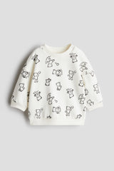 H&M Teddy bears White Crew Neck Sweatshirt