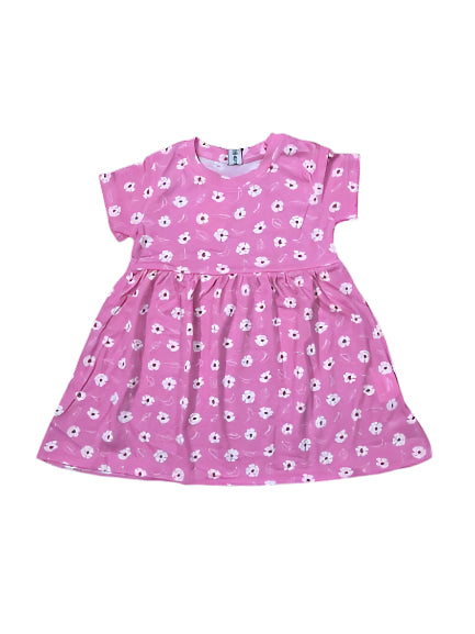 Dopo Dopo Pink Floral Frock for Baby Girls