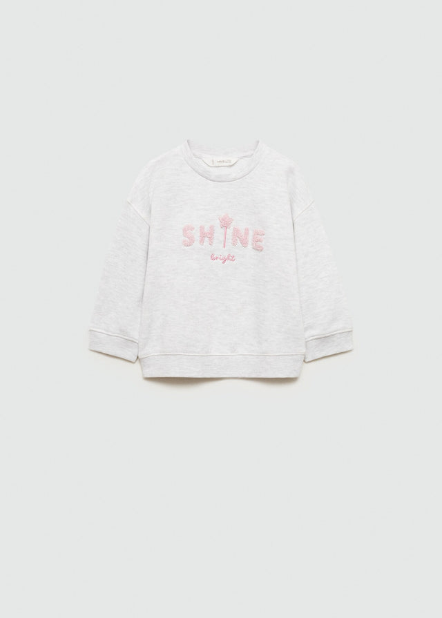 Mango Shine Bright Towel Embroided Detail Sweatshirt