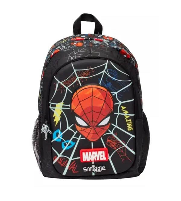 Smiggle Brand Marvel Spider Man Themed School Bag - Grade 2 & 3 (711776)