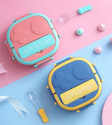 Lunch Box Stainless Steel With Partition & Spoon (6122)