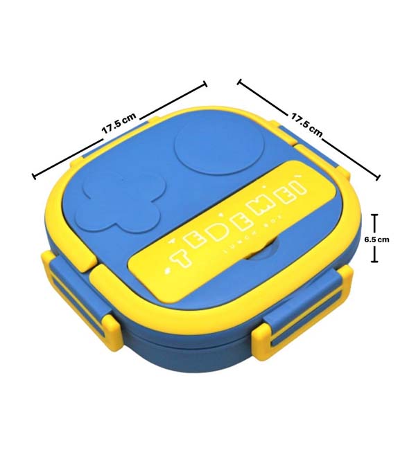 Lunch Box Stainless Steel With Partition & Spoon (6122)