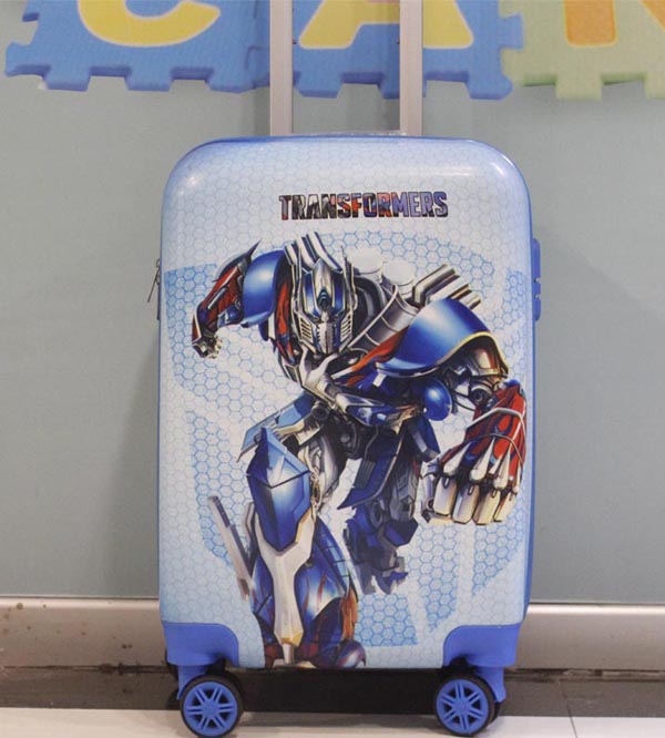 Transformers 4 Wheels Children Kids Luggage Travel Bag / Suitcase 20 Inches For Boys