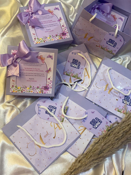 Fairy-Themed Baby Birth Announcement Box Without Bag