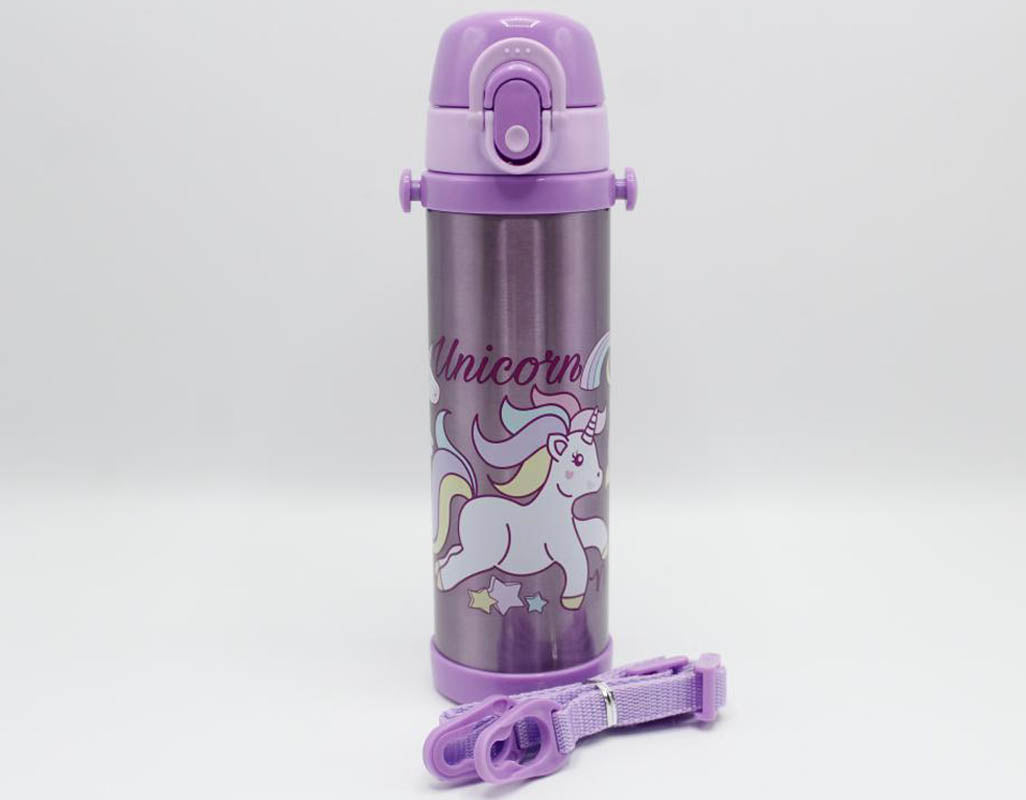 500 ml Unicorn Purple Thermal Metallic Water Bottle (GX-500)